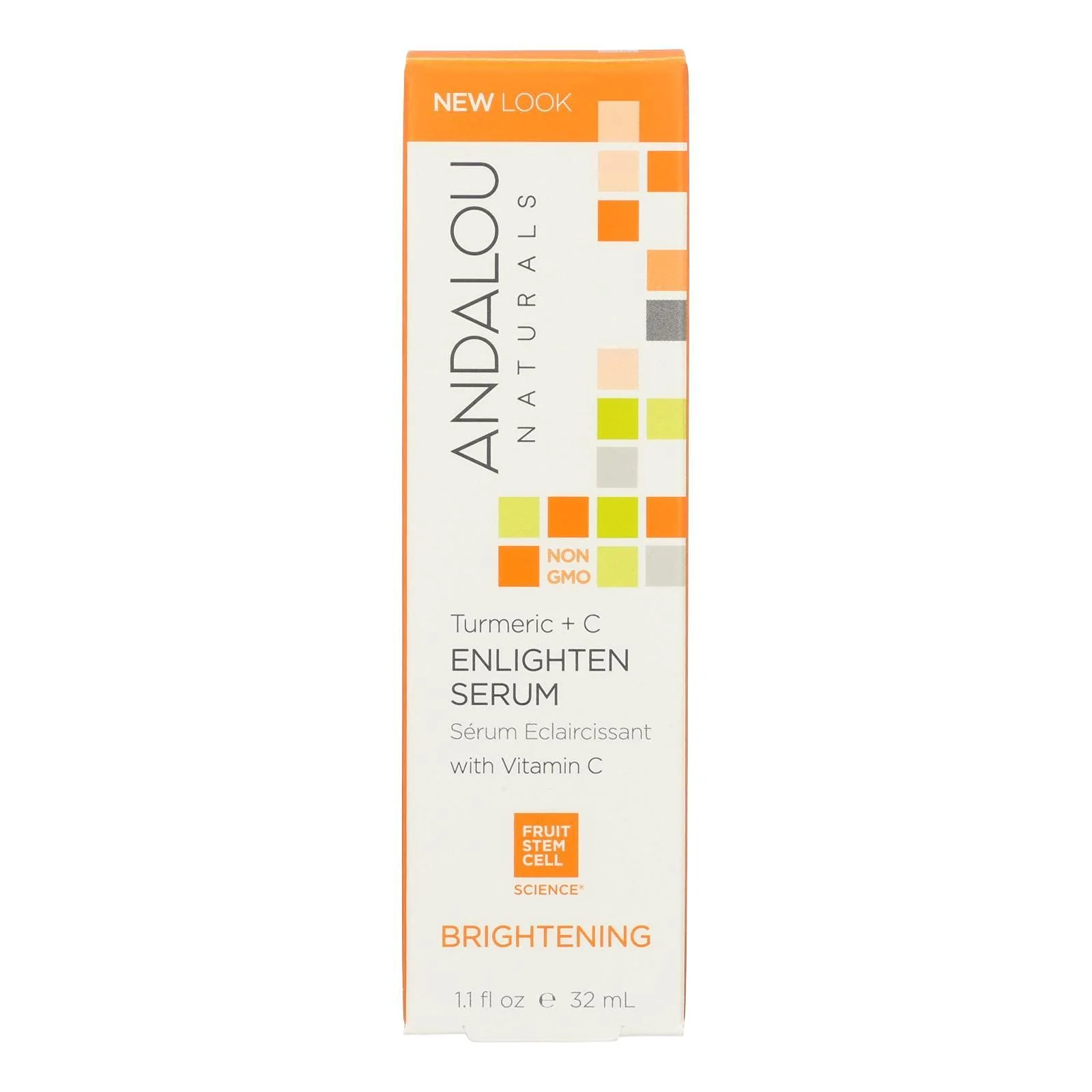 Smooth Andalou Naturals Enlighten Serum Turmeric C Brightening - 1.1 oz Breathable