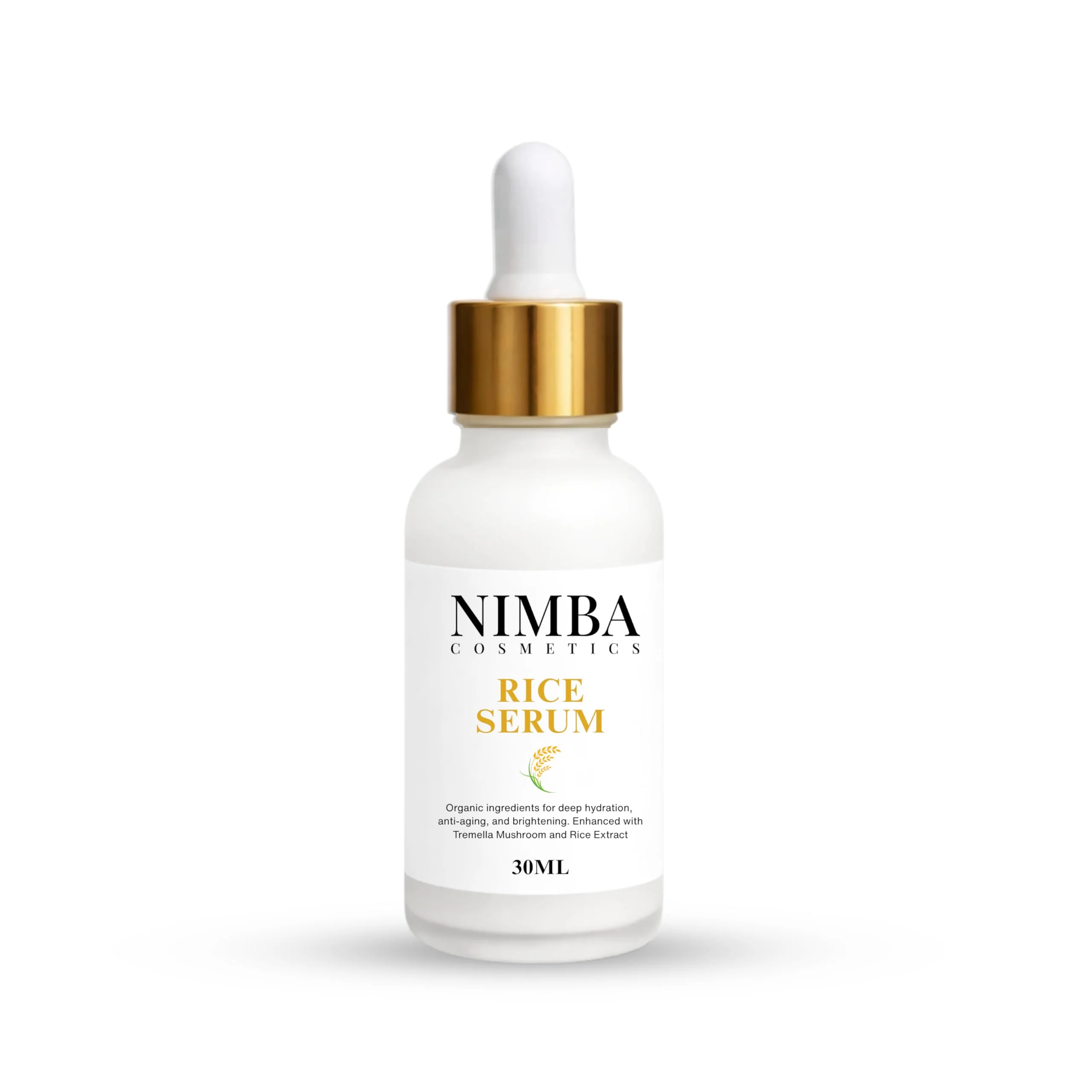 Sophisticated NIMBA Rice Serum for Glass Skin Premium Anti-Aging Face Serum with Tremella Extract Sweet Potato Deep Hydration Skin Barrier Natural Handmade Luxury