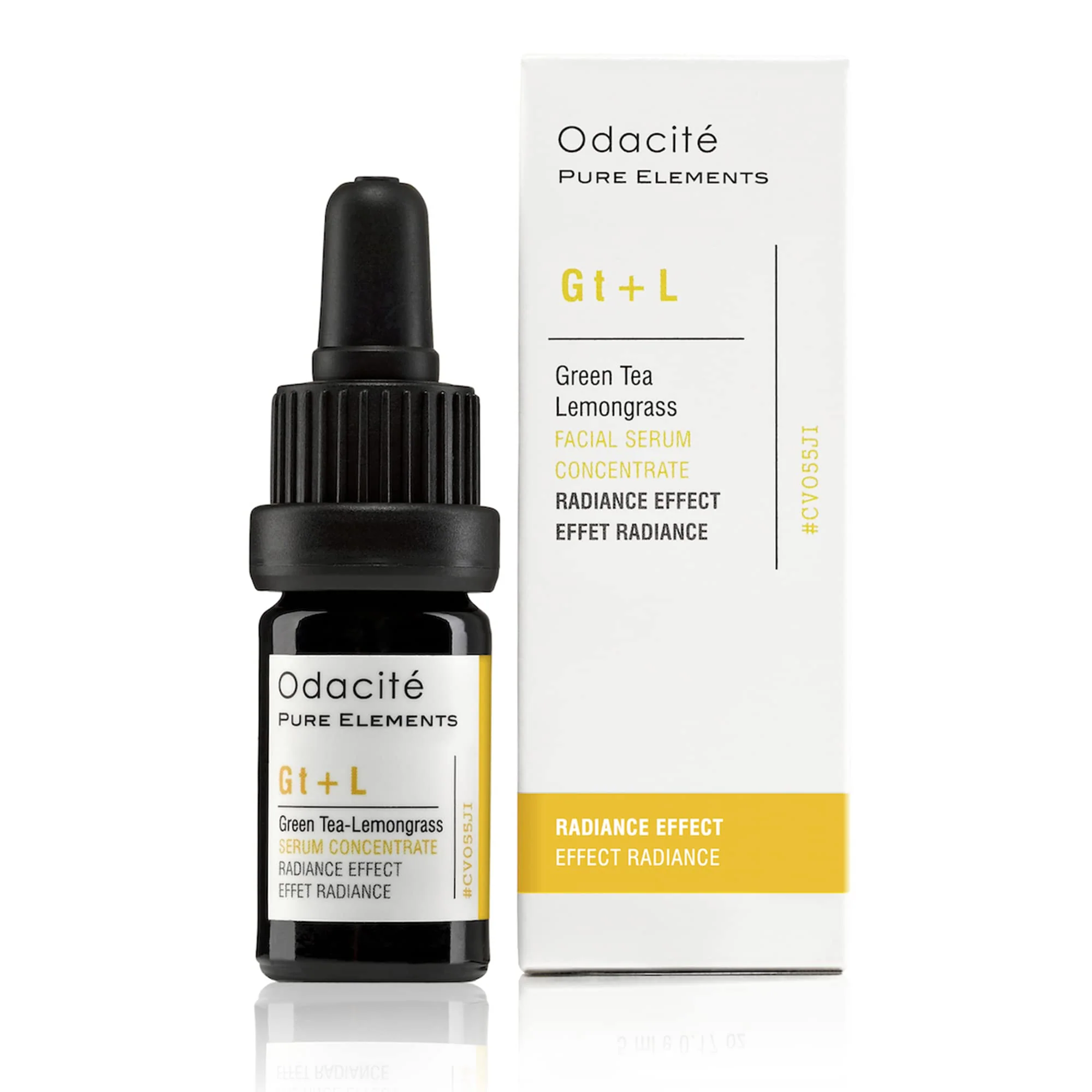 Contemporary Odacité Brightening Serum Concentrate with Green Tea Lemongrass for Radiant Skin - Lightweight Hydrating Brightening Anti-Aging Facial Oil Refined