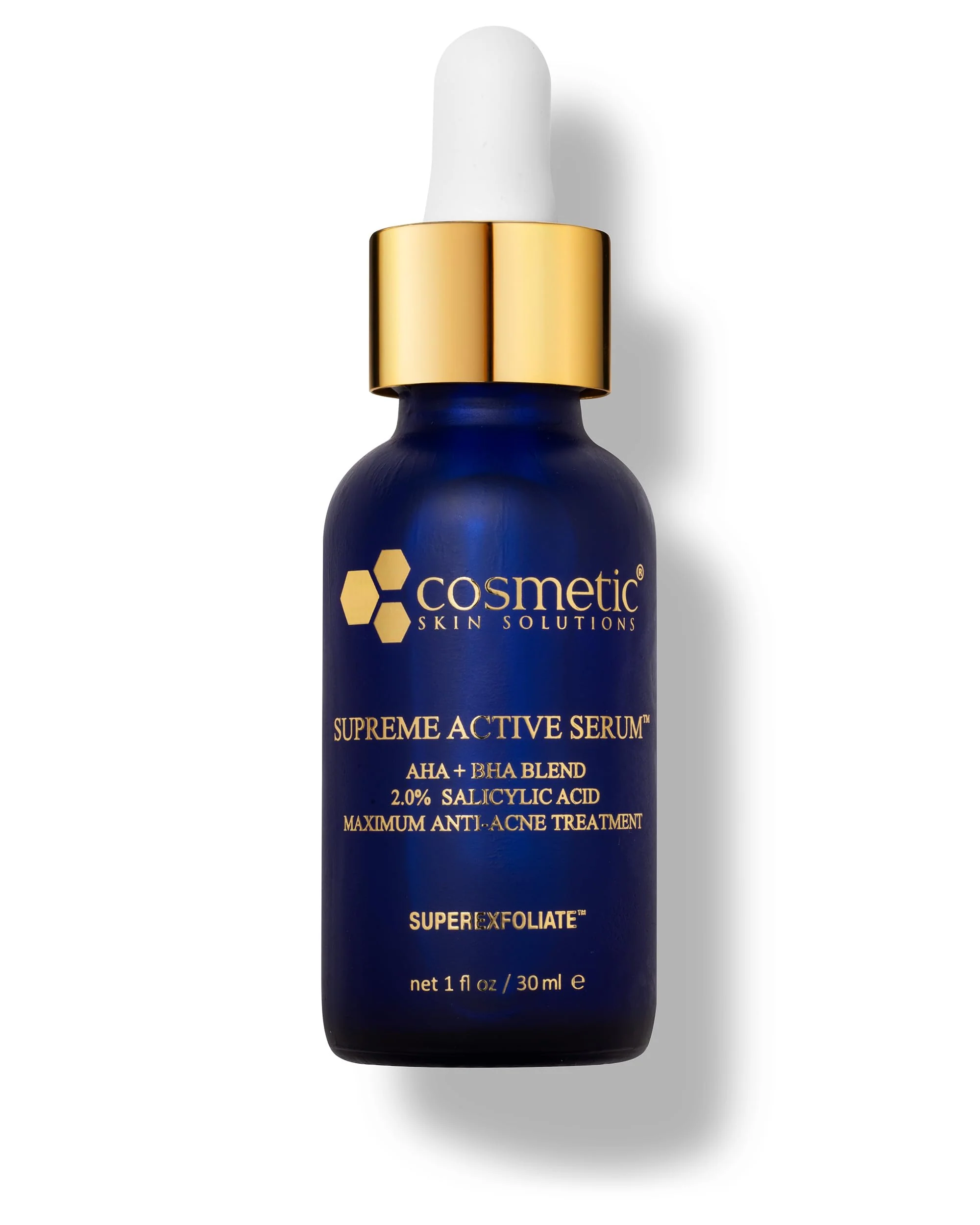 Crafted Supreme Active Serum - 2 Salicylic Acid AHA BHA Exfoliating Formula for Acne Dark Spots Uneven Texture - Clarifying Face Treatment for Clear Environmentally Friendly