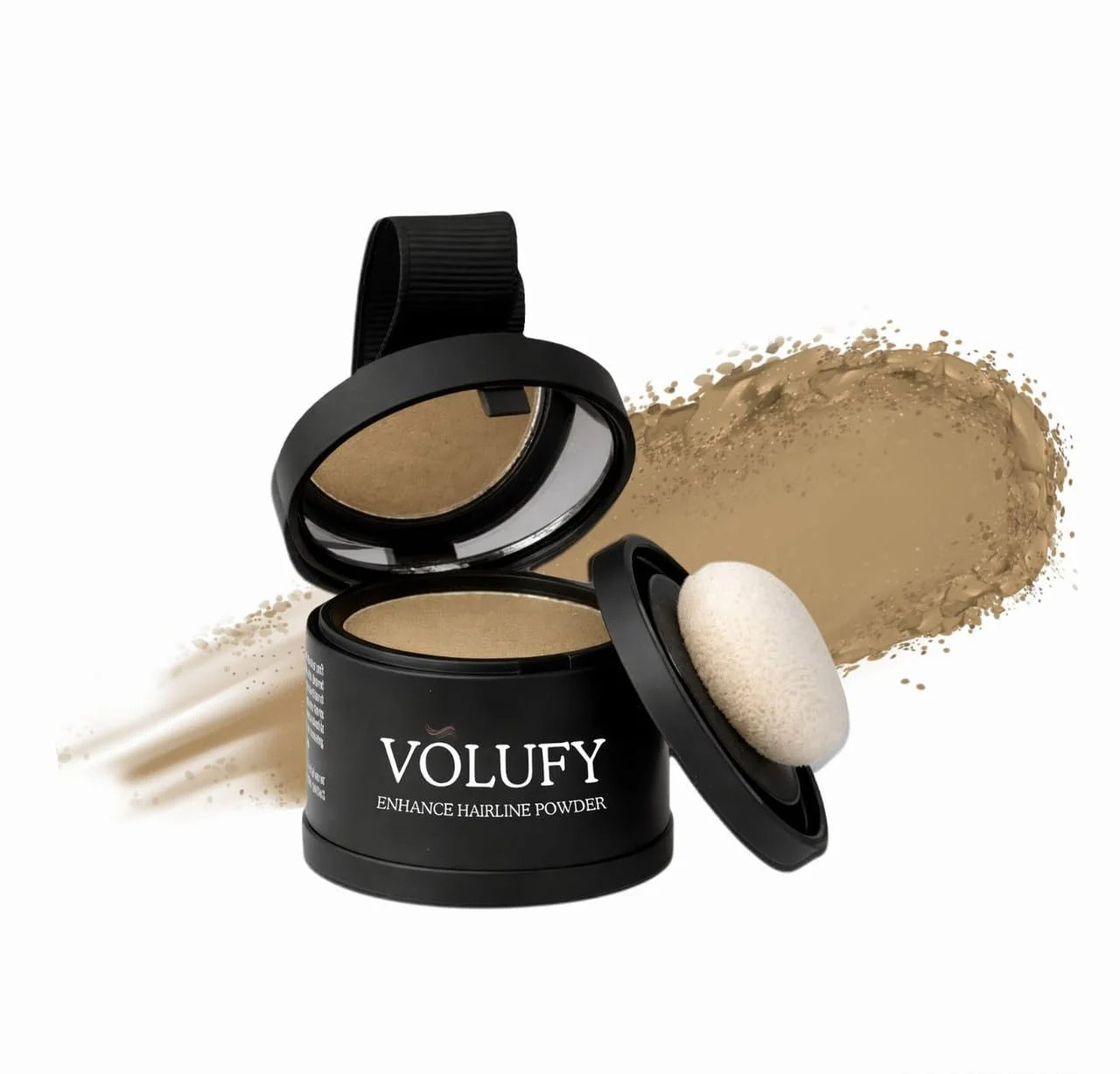 Reusable VOLUFY Dark Blonde Hairline Powder Root Touch Up Powder Hair Concealer Recyclable