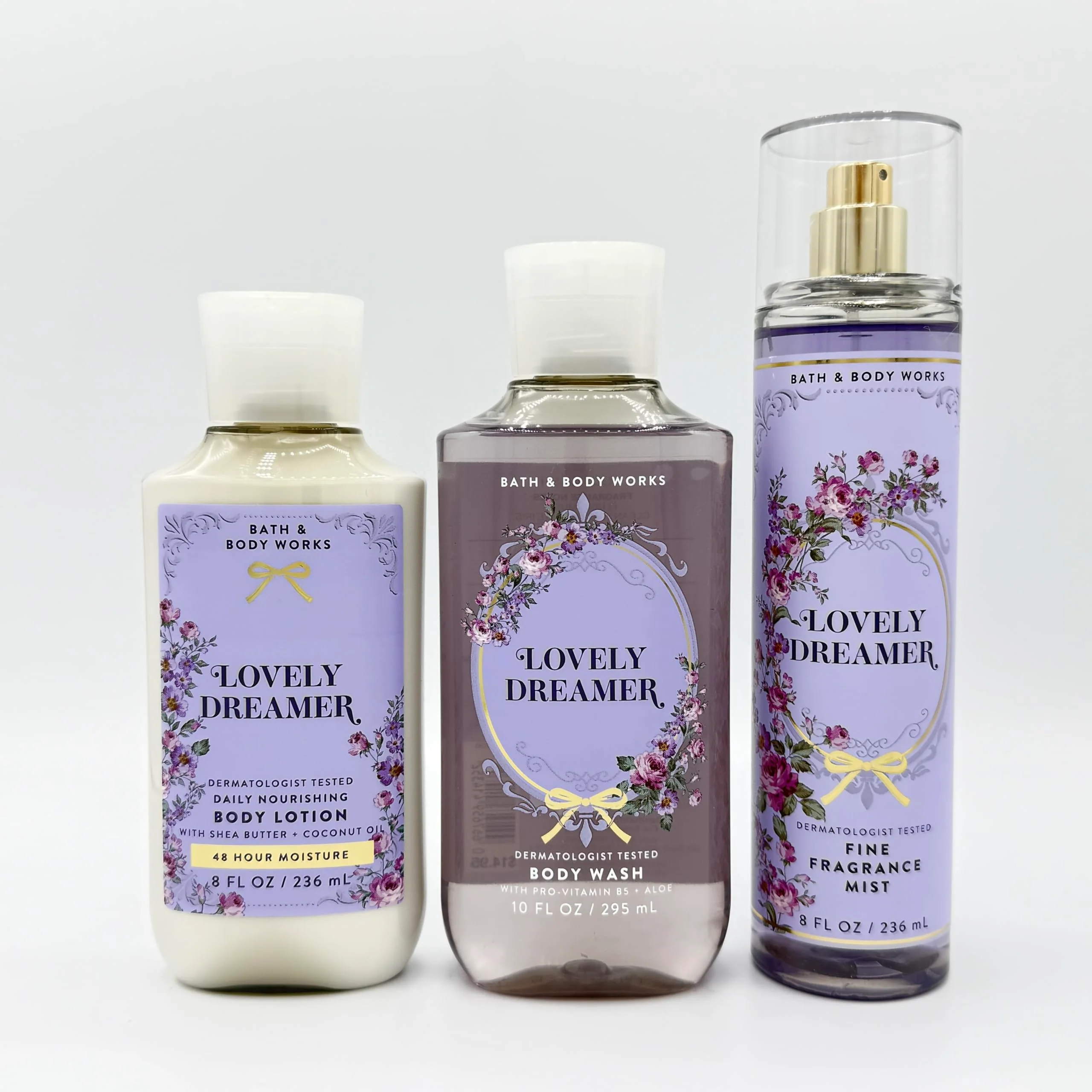 Classic Bath Body Works Lovely Dreamer 3-Piece Set - Includes Body Lotion Body Wash and Fine Fragrance Mist Original