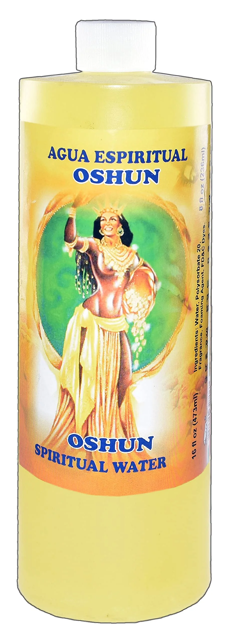 Premium 1 BOTTLE OSHUN SPIRITUAL WATER- AGUA ESPIRITUAL 16OZ - K PAGAN-SANTERIA Practical