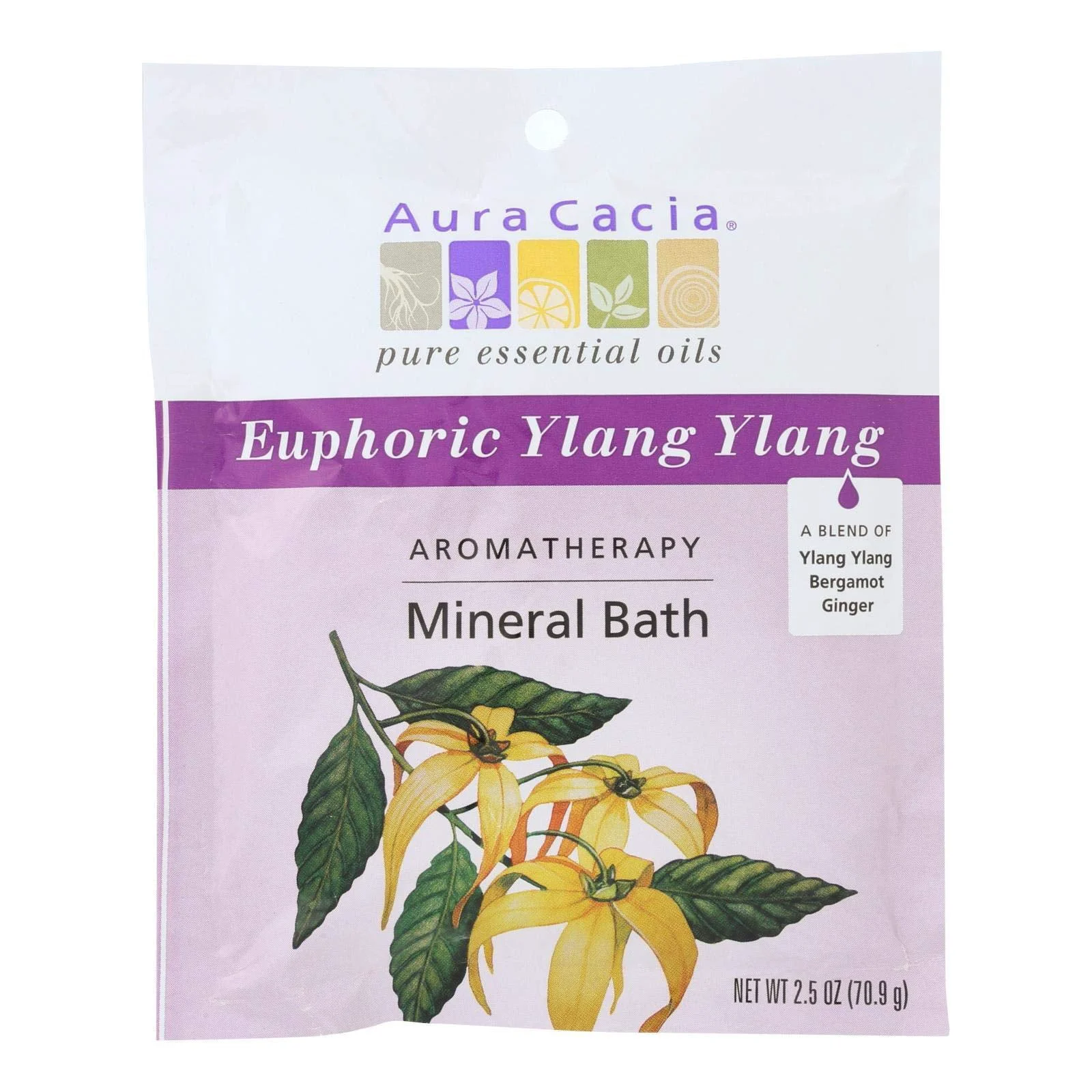 Luxury Aura Cacia Mnrl Bath Euphoric Ylang 2.5 Oz Recyclable