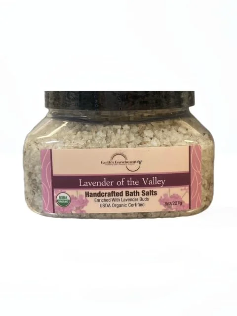 Recyclable Bath Salts with Essential Oils Great for Relaxation Sore Muscles Detox Body Feet USDA Organic Vegan French Sea Salt Lavender Oil Lavender Next-Generation