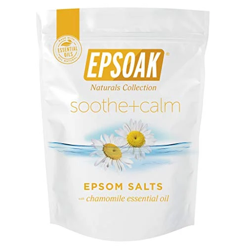 Contemporary Epsoak Epsom Salt 2 lb. USP Magnesium Sulfate with Soothing Calming Scent with Chamomile Resealable Epsom Salt Bag Made in The USA Cruelty- Stylish