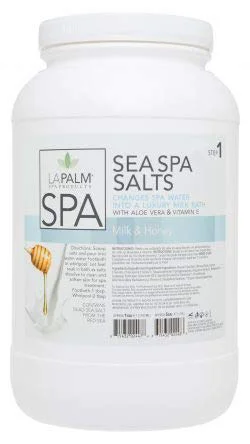 Trusted La Palm Sea Spa Salts 1 Gal Milk and Honey Practical