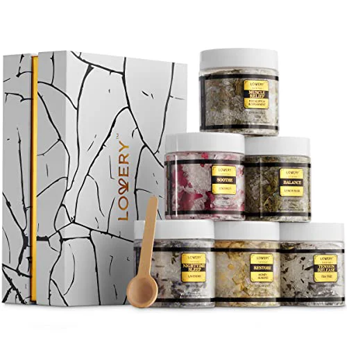 Next-Generation Gifts for Women Who Have Everything Spa Gift Basket Epsom Bath Salts Gift Basket Set Self Care Salt W Essential Oil Gifts for Mom Her Lavender Eco-Friendly