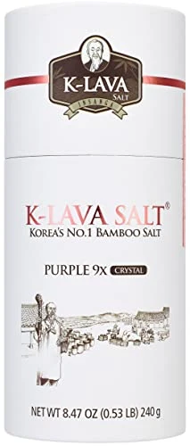 Professional K-LAVA SALT-Korea's No.1 Bamboo Salt-Purple 9X Crystal 8.47 Ounce Specialty