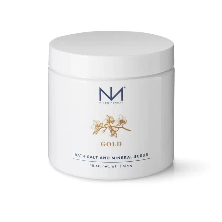 Consistent Niven Morgan Gold Bath Salt and Mineral Scrub 18oz. 514g Trendy