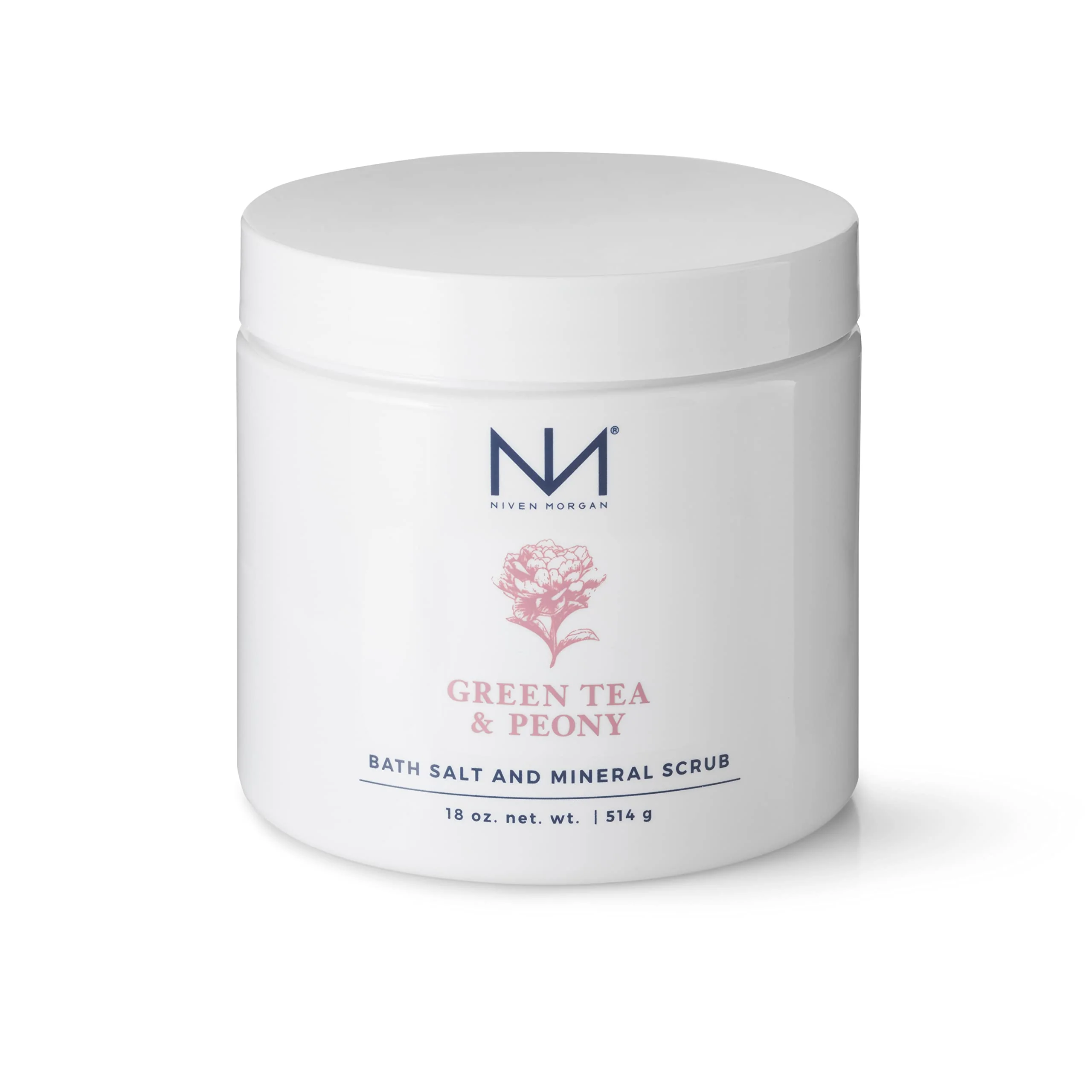 Professional Niven Morgan Green Tea Peony Dead Sea Epsom Soak Bath Salt and Spa Mineral Scrub 18 oz. Sophisticated