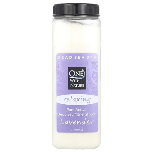 Recyclable One With Nature Bath Salt Relax Lavender 32 oz Minimalist