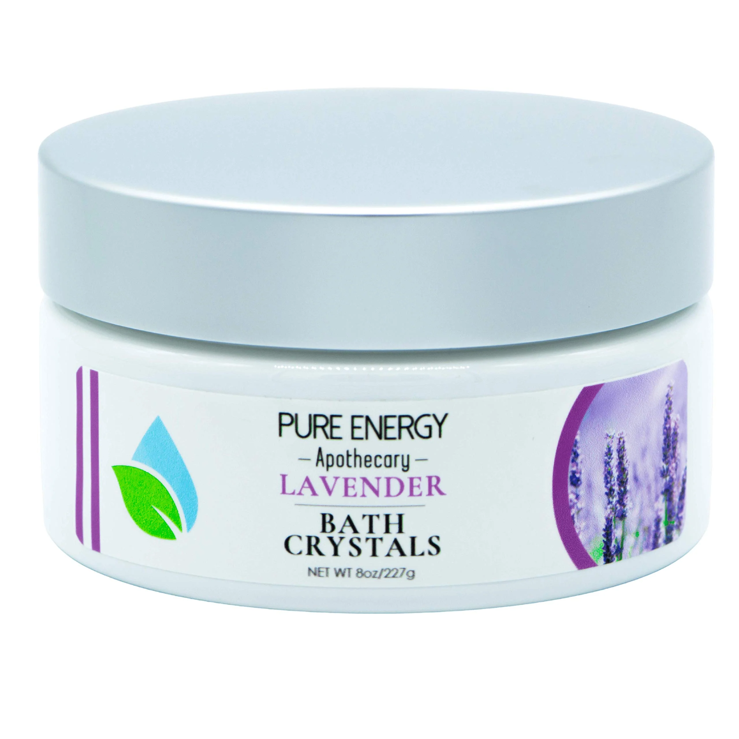 Sustainable Carved Solutions Pure Energy Apothecary Bath Crystals Lavender 8 Ounce Classic