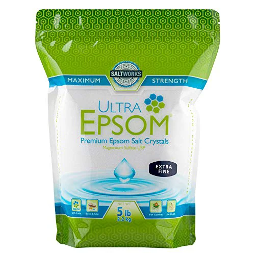 Traditional SaltWorks Ultra Epsom Bath Salt Unscented Extra Fine Grain 5 Pound Bag Trusted