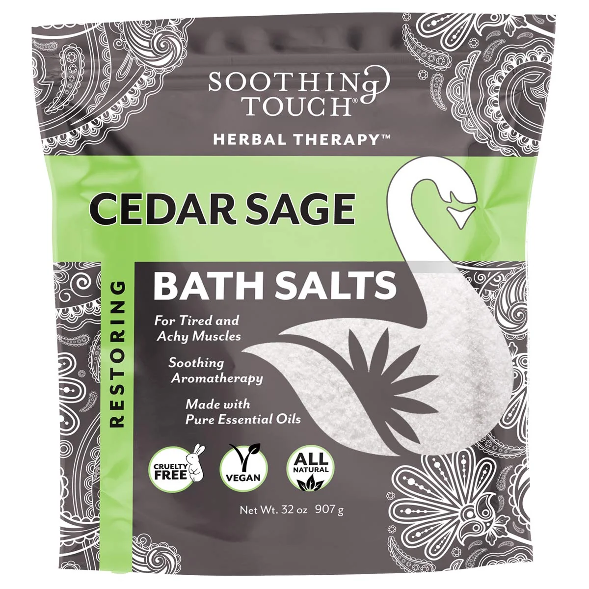 Fast SOOTHING TOUCH Cedar Sage Bath Salts 32 OZ Classic