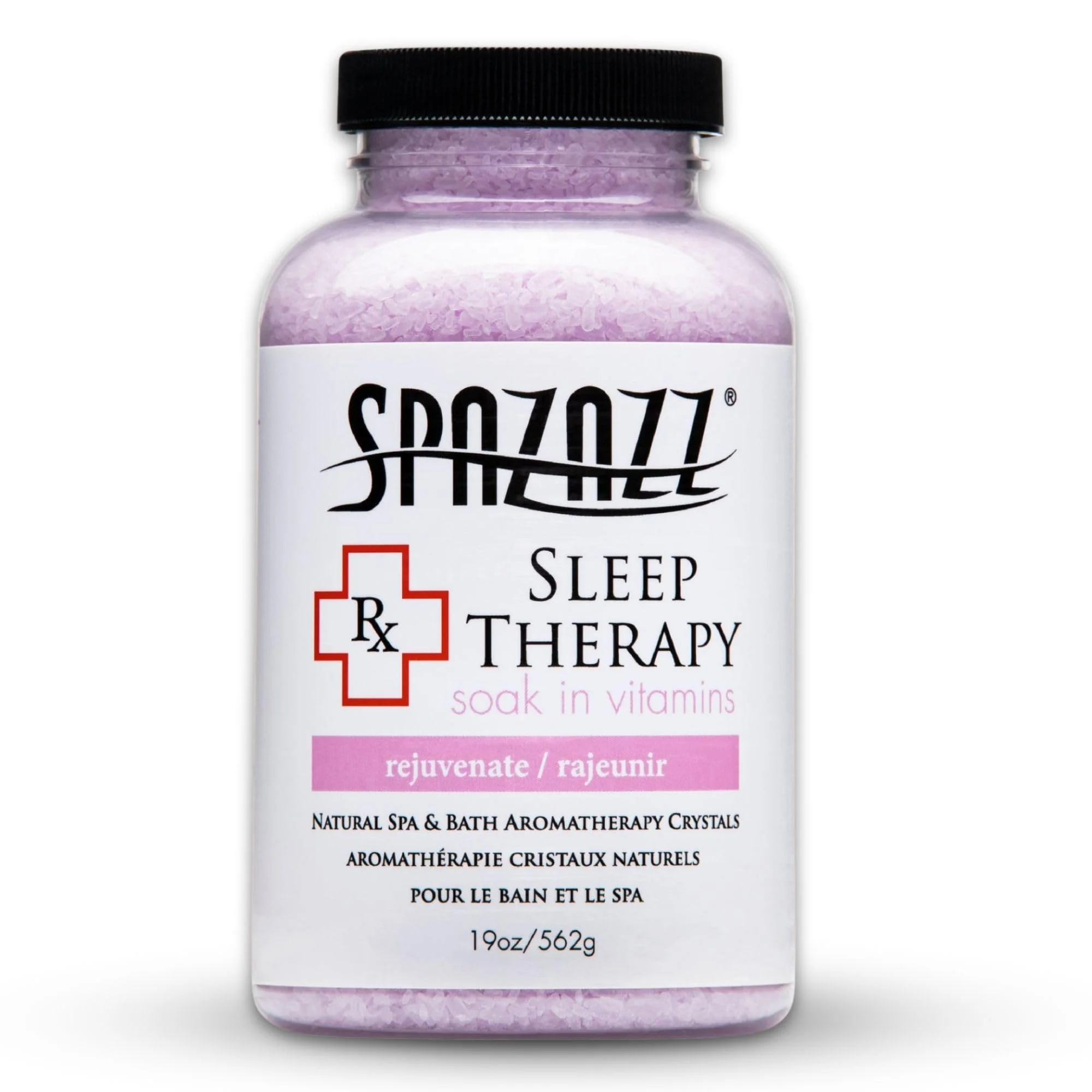 Clean Spazazz Aromatherapy Salt Crystals 19oz - Sleep Therapy - Hot Tub Bath Soak - Spazazz Hot Tub Crystals are Oil- Safe for All Spas Contemporary