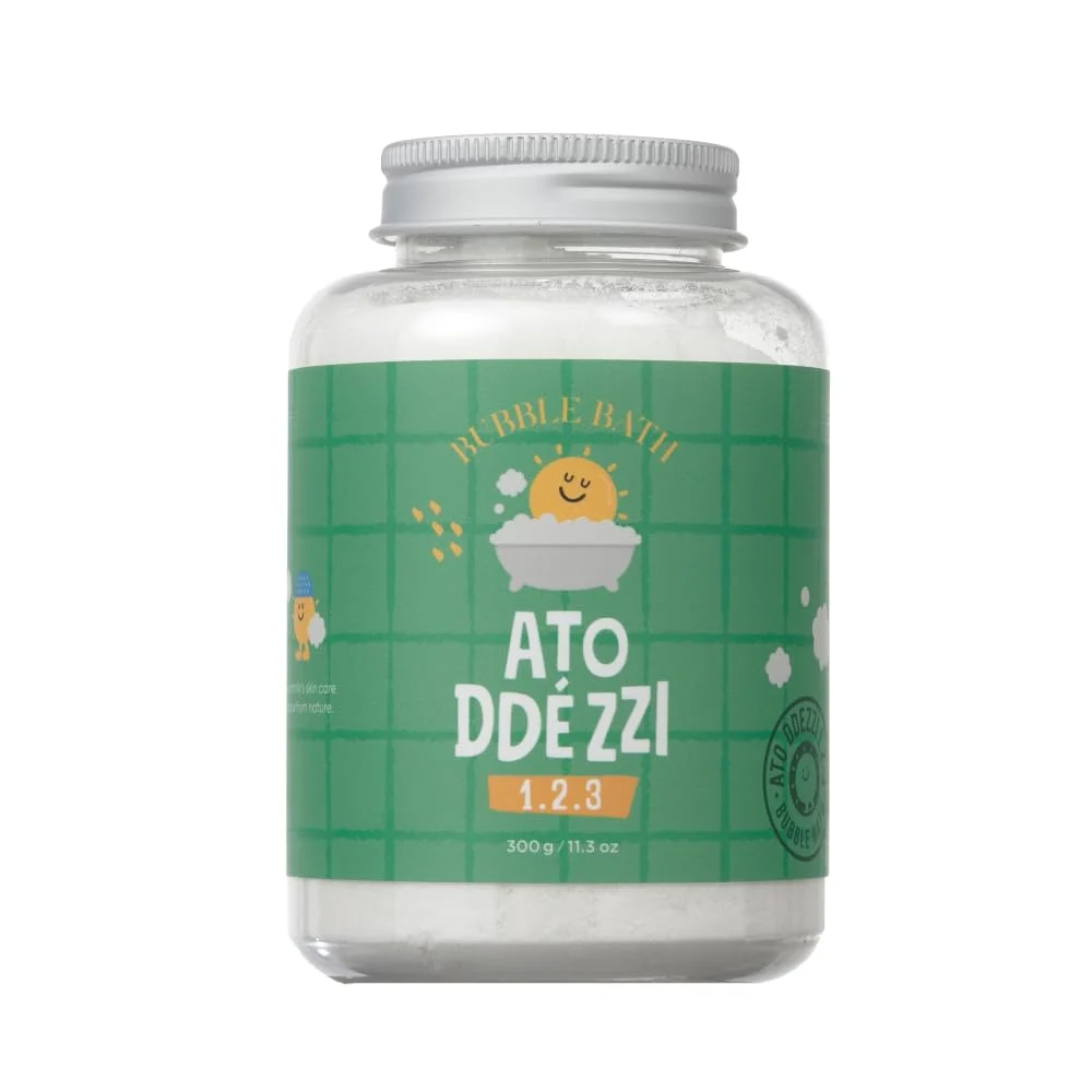 Atoddézzi 123 Bubble Bath Powder 300g 11.30oz. Natural Rich Foam Bubble Hot Bath EWG Green Moisture and Nutrients for All Ages from Children Breathable
