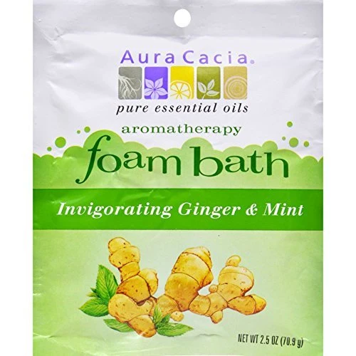 Soft AURA CACIA FOAM BATH GINGER MINT 2.5 OZ Traditional