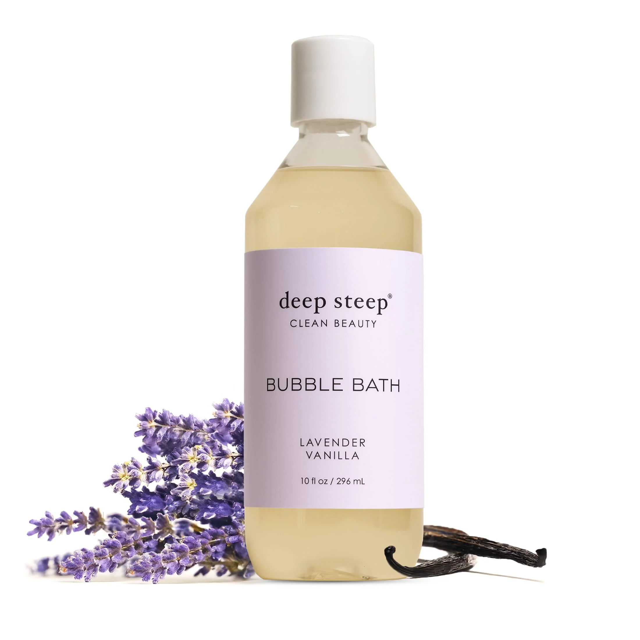Luxury Deep Steep Bubble Bath Lavender Vanilla 10 oz - Soothing Soak with Shea Butter Argan Oil Aloe Vera Coconut Oil - Vegan Sulfate- Enhanced