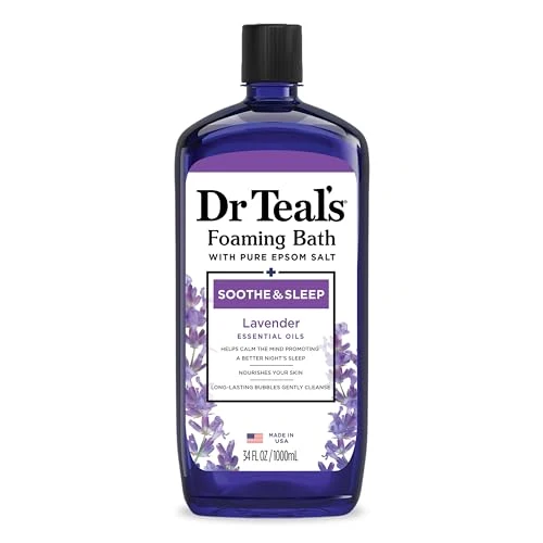 World-Class Dr Teal s Foaming Bath with Pure Epsom Salt Soothe Sleep with Lavender 34 Ounces Packaging May Vary User-Friendly