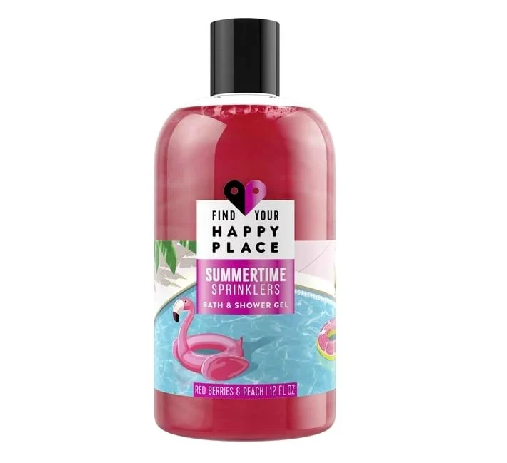 User-Friendly Find Your Happy Place Bubble Bath and Shower Gel Summertime Sprinklers 12 fl. oz. Pink Specialty