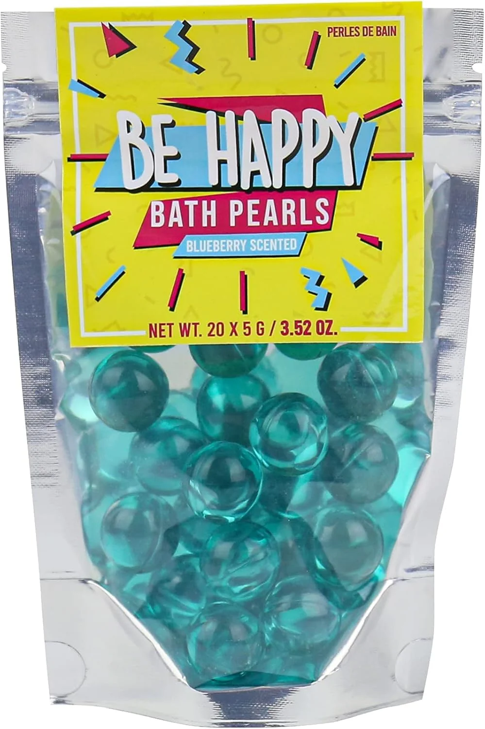 Minimalist Gift Republic Bath Pearls Be Happy 20-Pack Blueberry Scent Classic