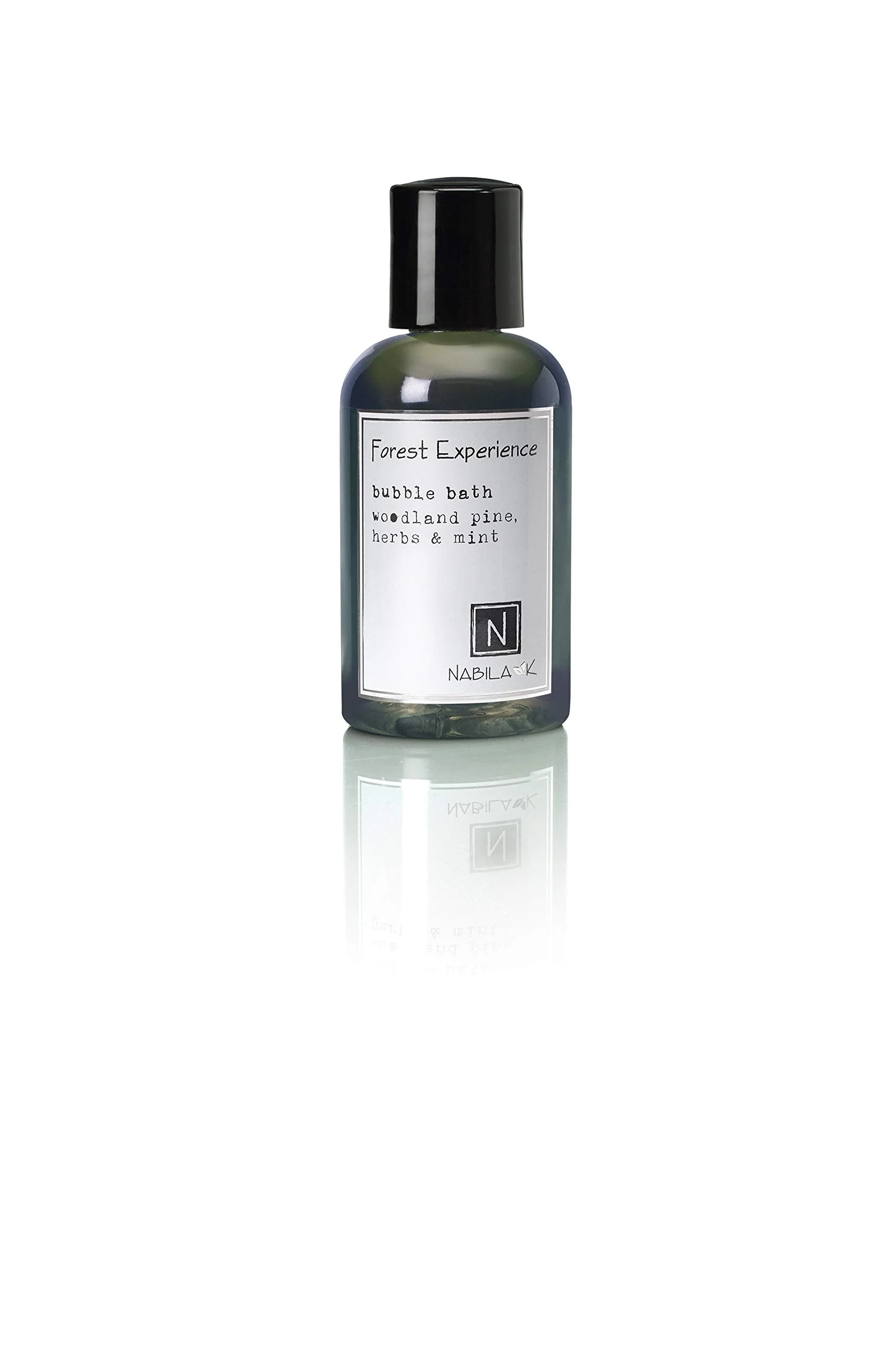 Enhanced Nabila K Forest Experience Travel Size Bubble Bath with Pine Herbs Mint - Natural Organic Sulfate- Tear- - Aromatherapy Bath Soak Clean