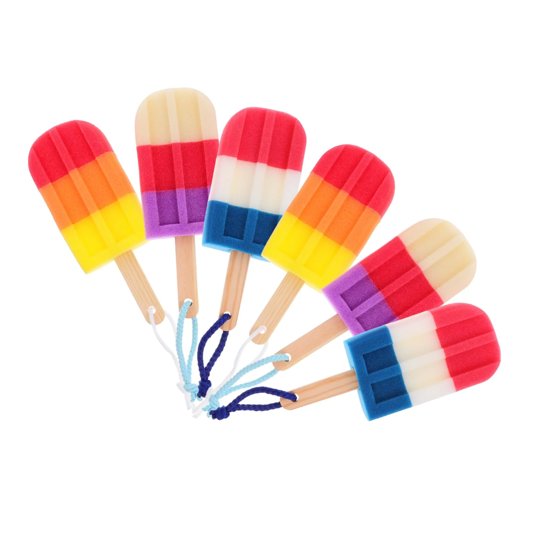 Modern HOODANCOS 6pcs Ice Cream Cone Bath Sponges Boys and Girls Ice Pop Sponges Bath Exfoliating Shower Pouf Brush Body Skin Scrubber for Women Men Random Luxury