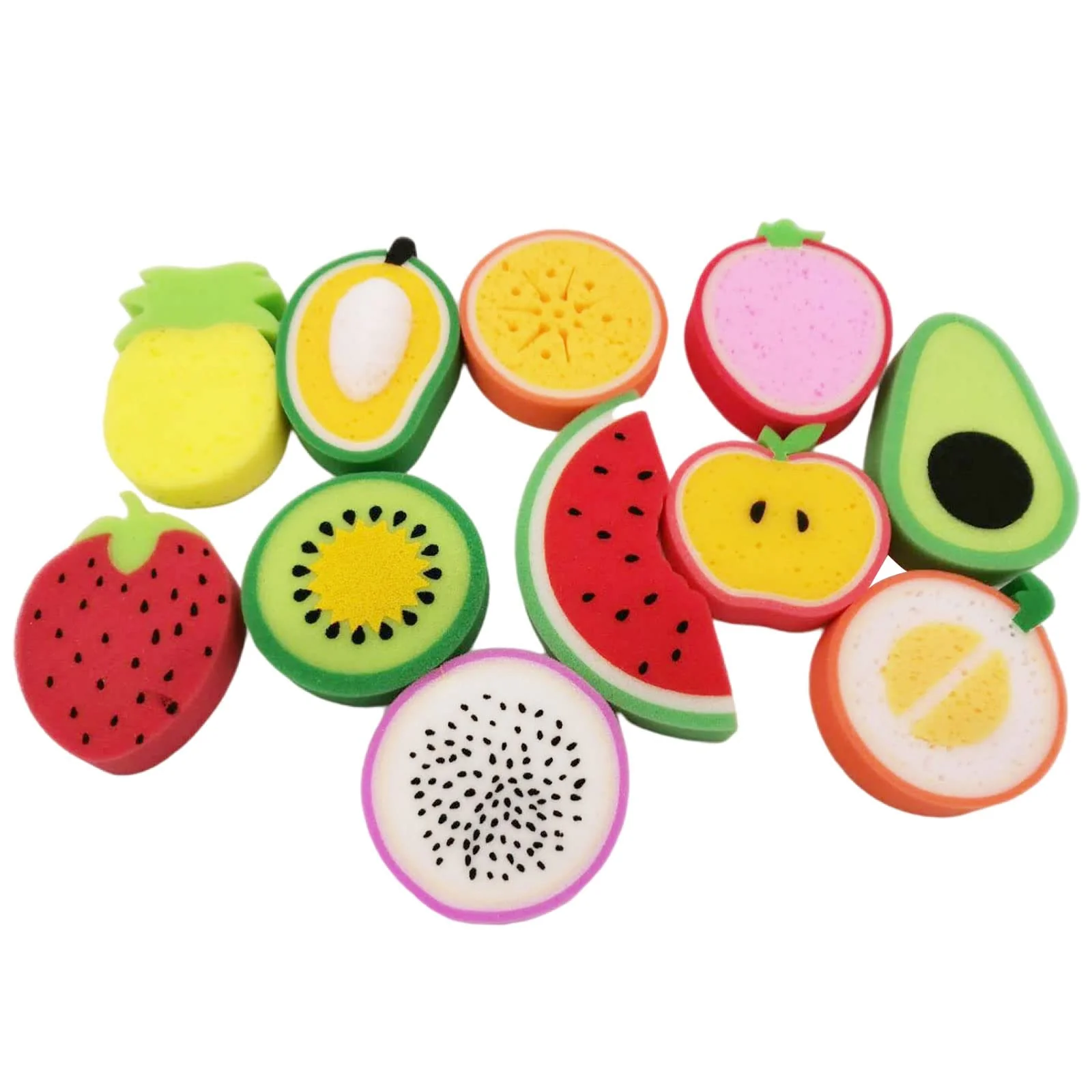 Modern Fruit Shaped Exfoliate Soft Sponge Body Scrubber Bath Scrub Removal Tool Sponge Shower Brush Artisan