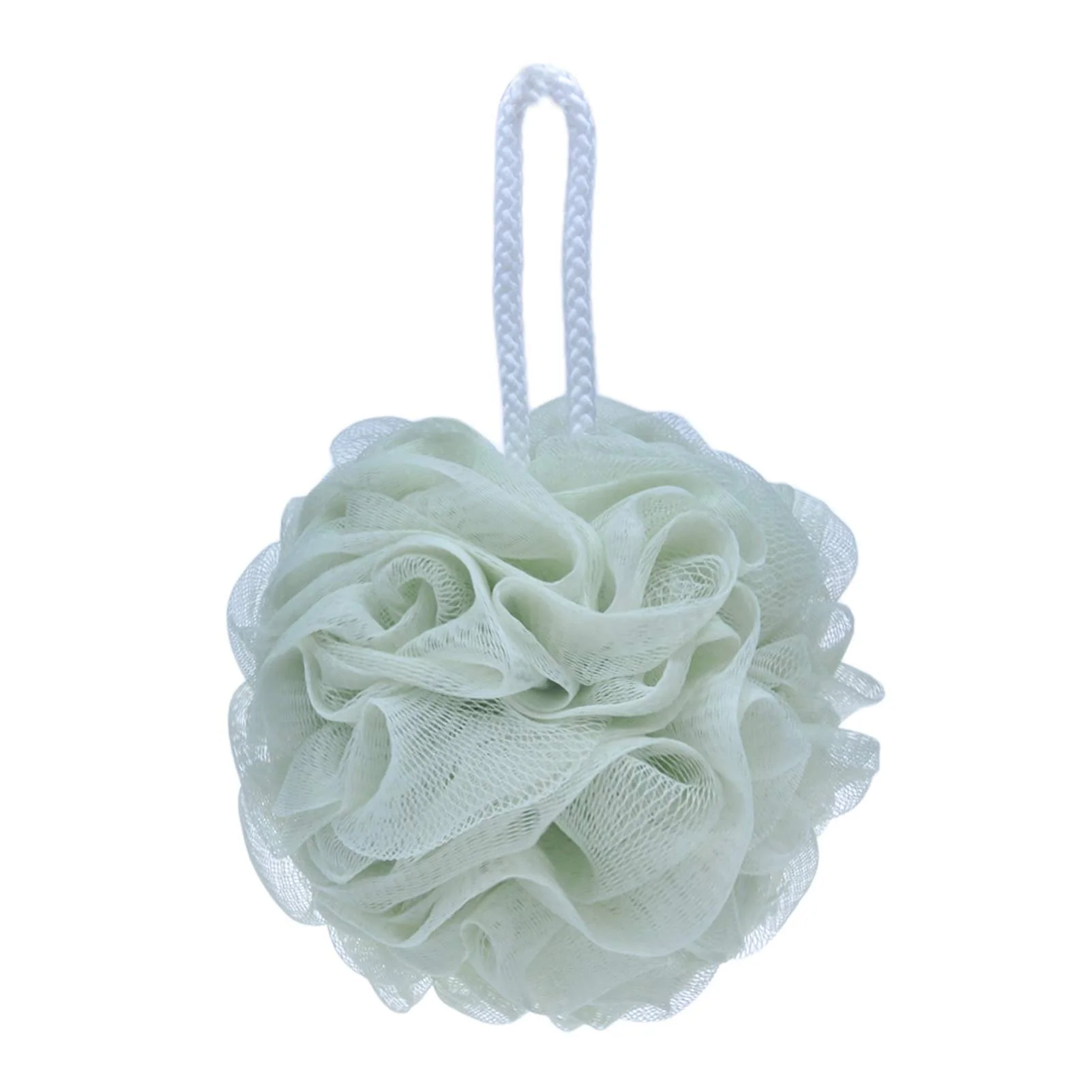 Fast LISSOMPLUME Mesh Pouf Bath Sponge Exfoliating Shower Ball Pom Cleaning Accessory Green Color Advanced