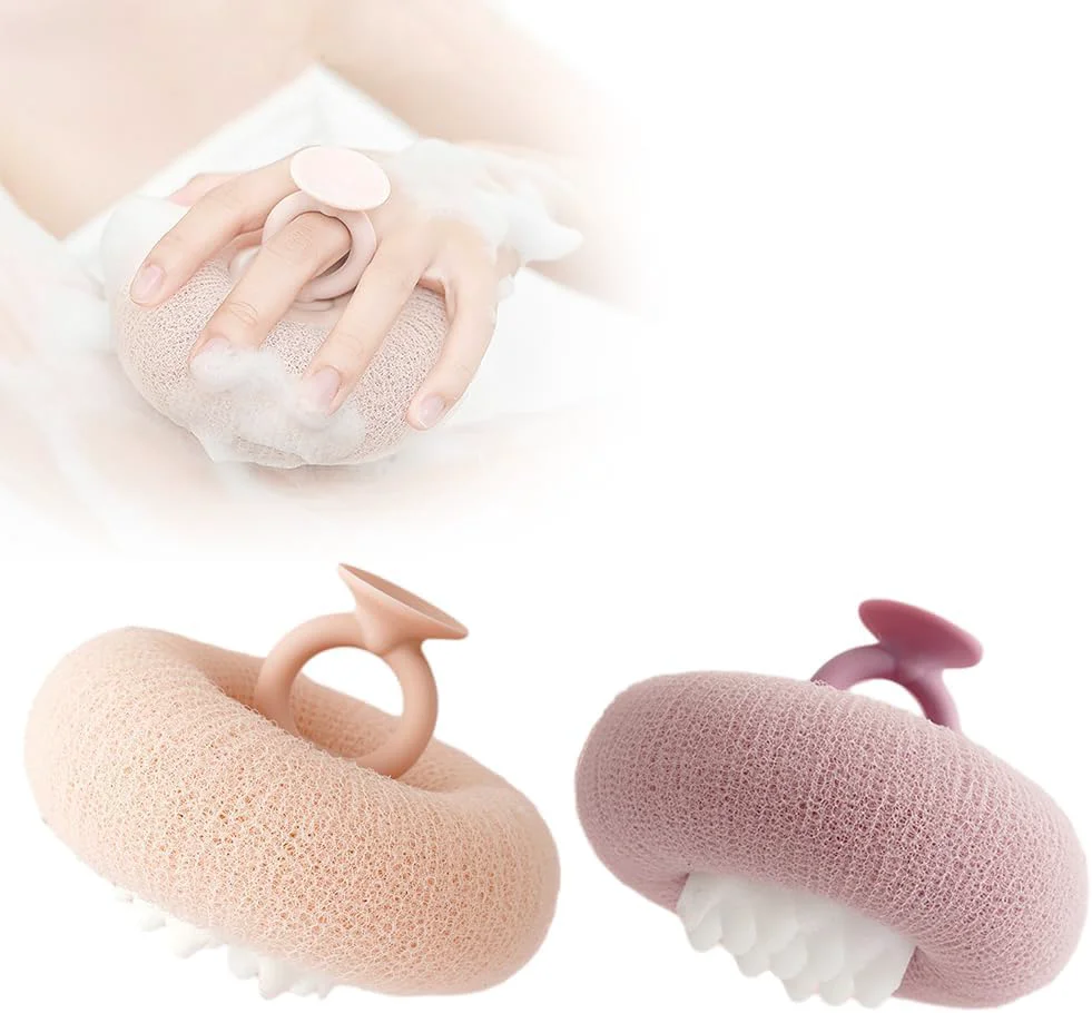 Elite Super Soft Sunflower Suction Cup Bath Ball 2025 Upgraded Bath Sponge Cleaning Brush Exfoliating Bath Sponge Cleaning Brush Multi-Color Mesh Pouf Eco-Friendly