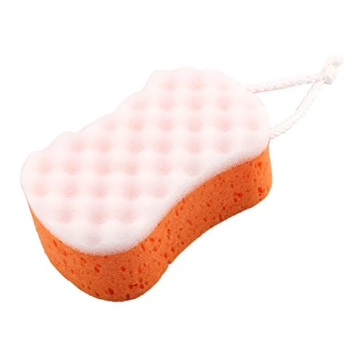 Exclusive Ruilogod Sponge Home Bath Shower Rectangle Shaped Body Cleaning Pouf Scrubber Orange White id 89e e65 37c 6a4 9d8 Authentic