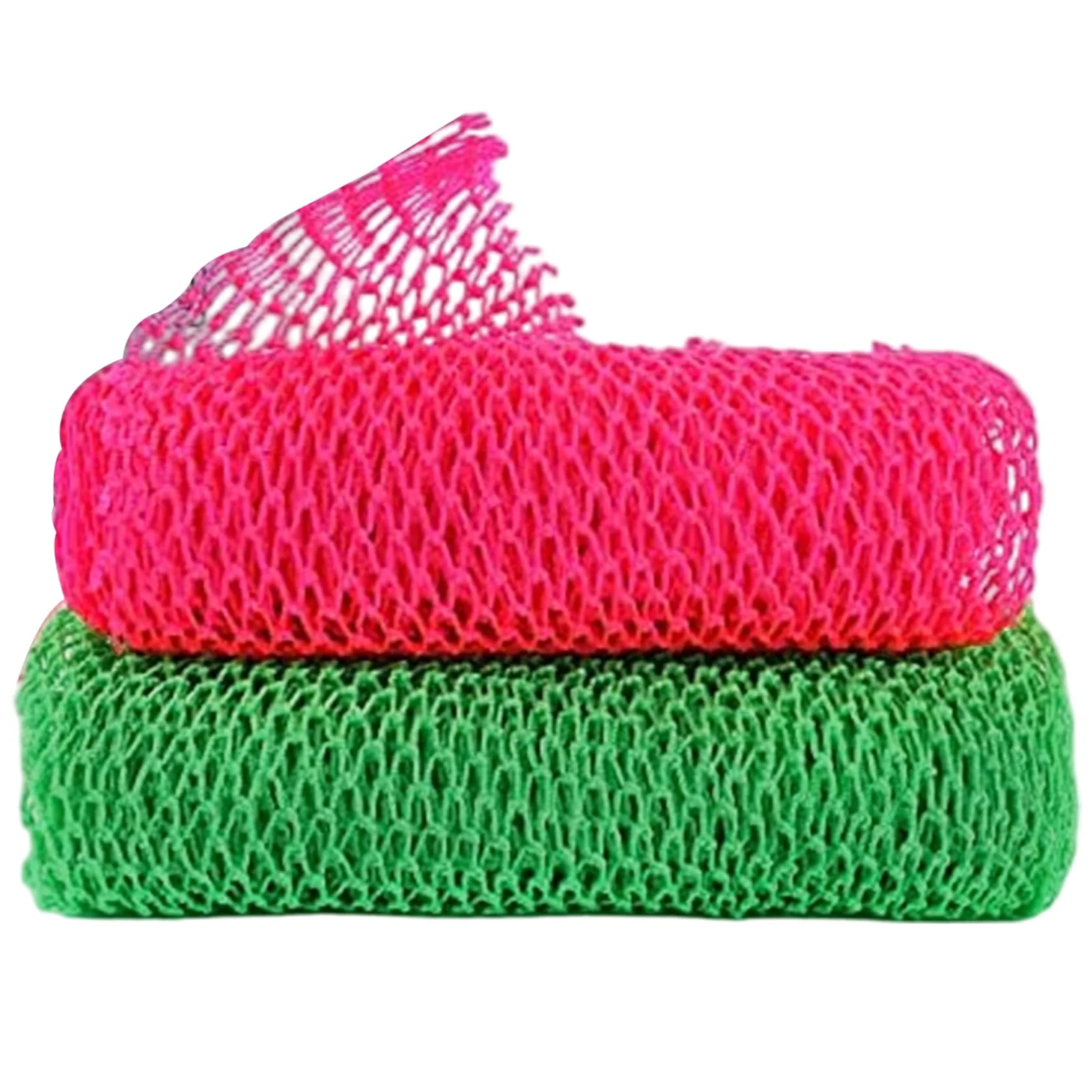 Quality 2Pcs African Net Sponge 12x30 Labor-Saving Long Widen African Net Cloth Portable Mesh Foldable Exfoliating Washcloth for Men and Women Superior
