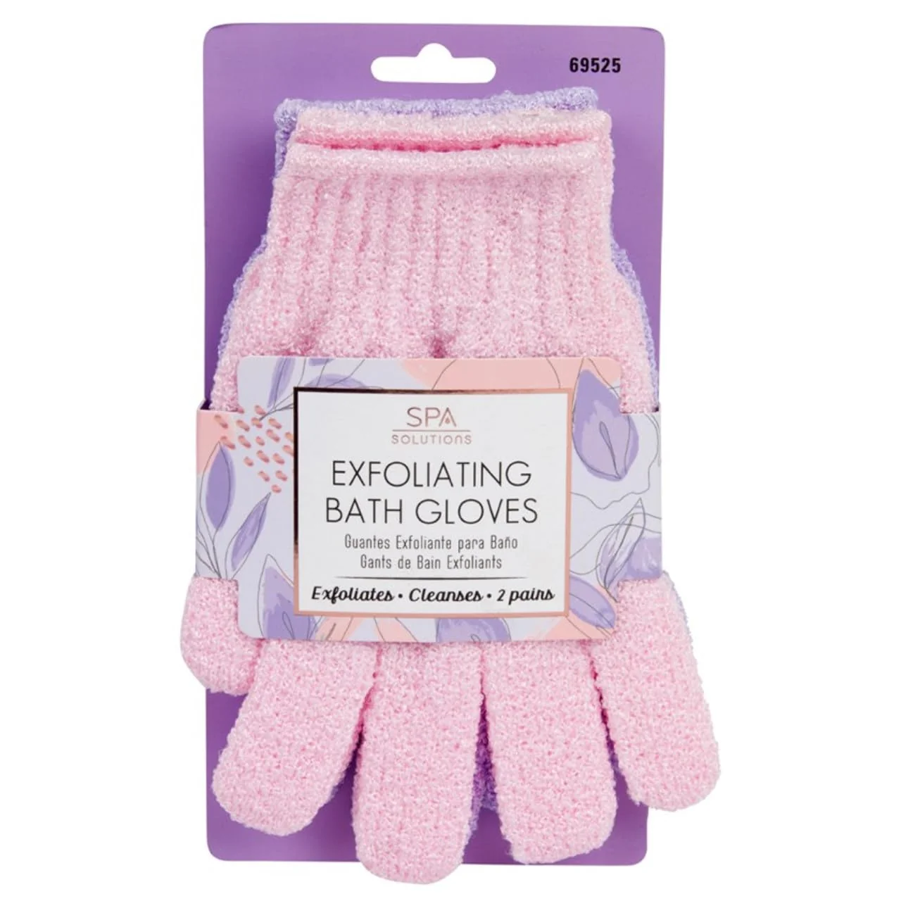 Effective CALA EXFOLIATING Bath Gloves PNK LAV User-Friendly