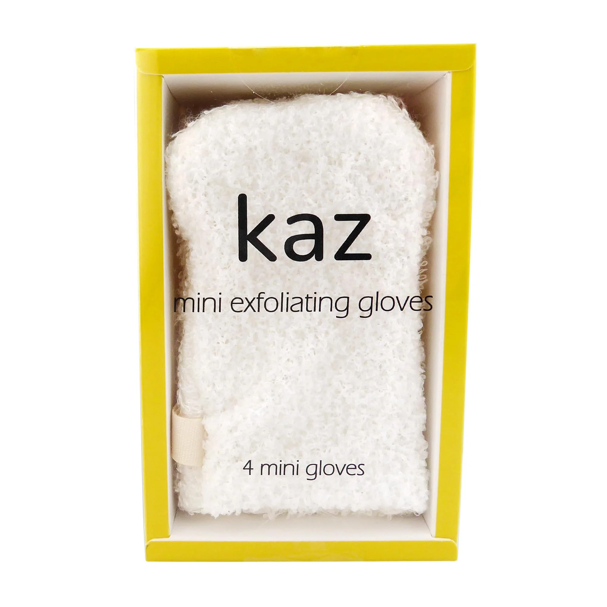 First-Class Waxness Kaz Exfoliating Mini Glove Finger Scrubber for Dead Skin Removal Gentle Facial and Body Exfoliation 4 Pack - Professional Skin Care Recyclable