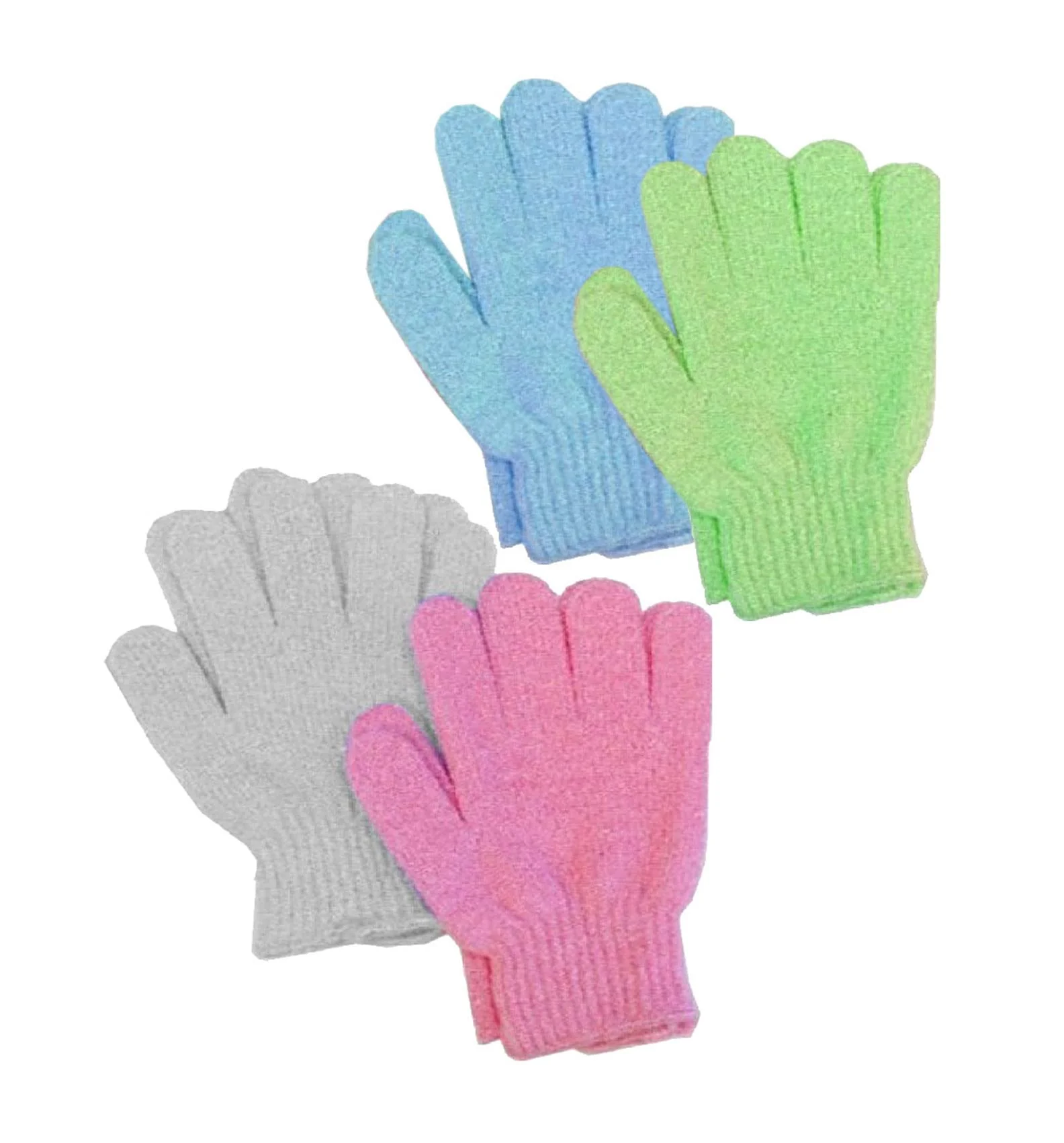 High-Grade Aquasentials Exfoliating Bath Gloves 4 Pairs Minimalist
