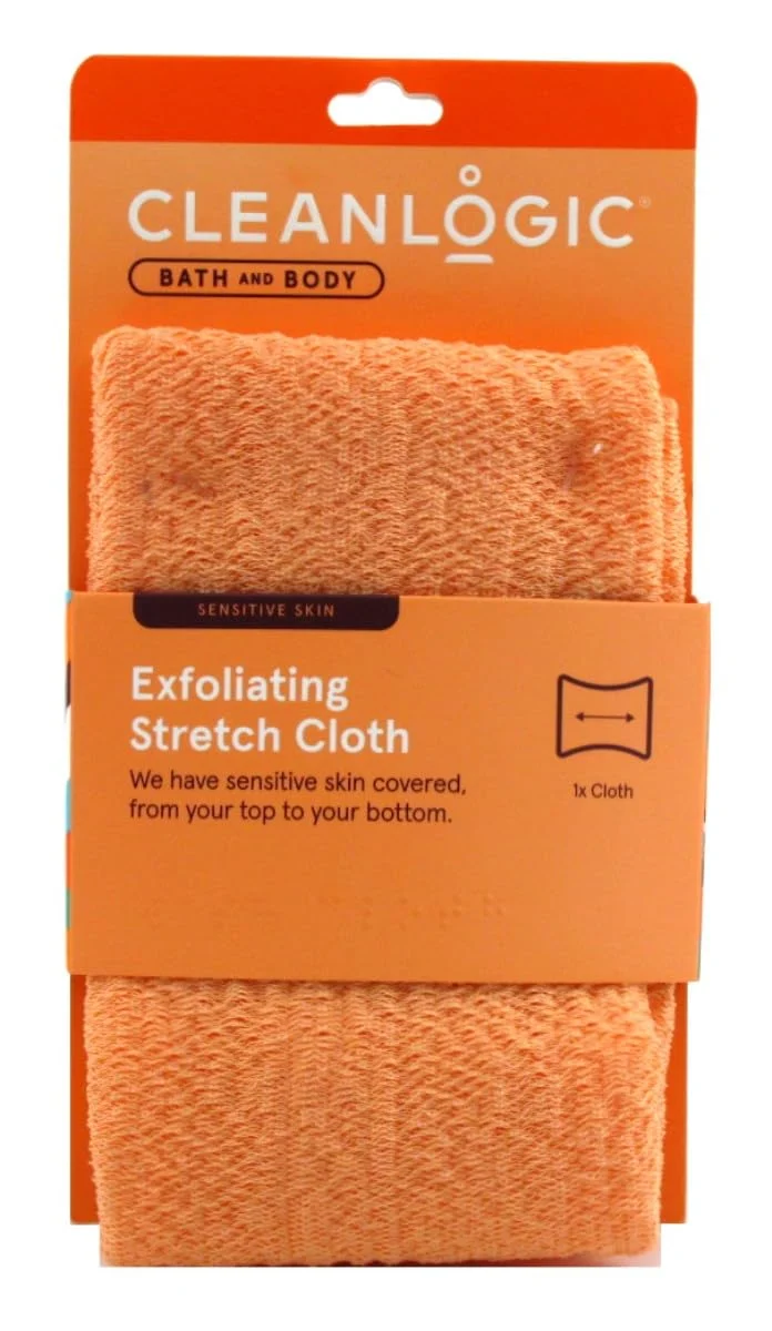 Versatile Clean Logic Bath Body Exfoliating Stretch Cloth Sensitive Skin Pack of 2 Elegant