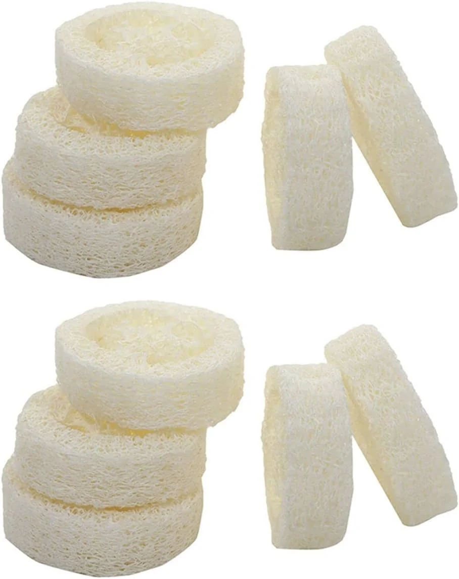 Elegant 10Pcs White Natural Loofah Slices for Soap Making Loofah Exfoliating Body Sponge Scrubber for Skin Care Loofa Soap Supplies Bathing Accessories Carefully Designed