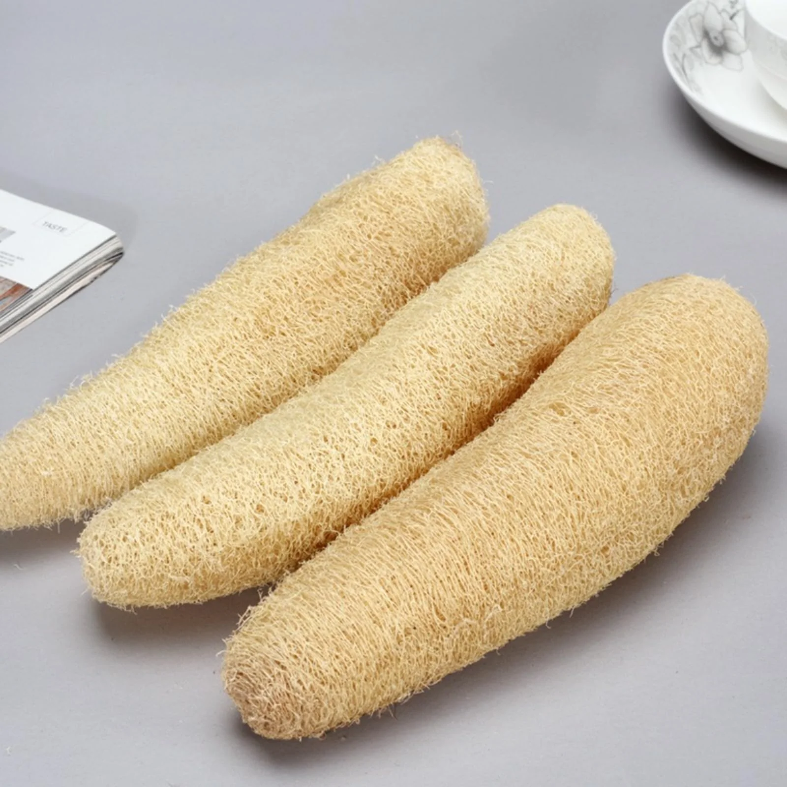 Crafted Natural loofah Skin Brush Dish Traditional