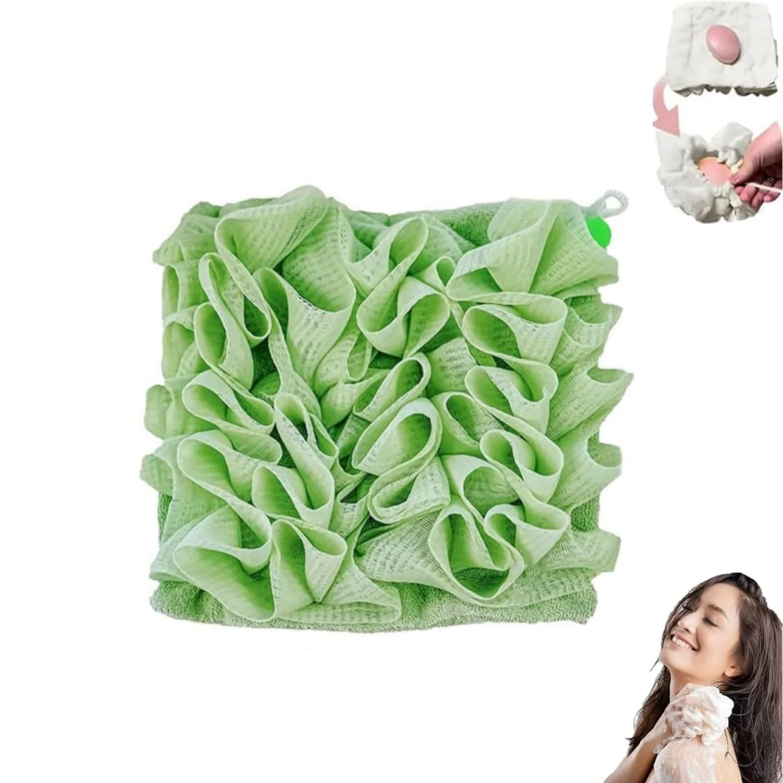 Innovative Wash Cloth Loofah Combo The Soft Loofah and Washcloth 2 in 1 Bath Loofahs Sponge Loofahs Exfoliation for Cleansing and Smooth Skin Refined