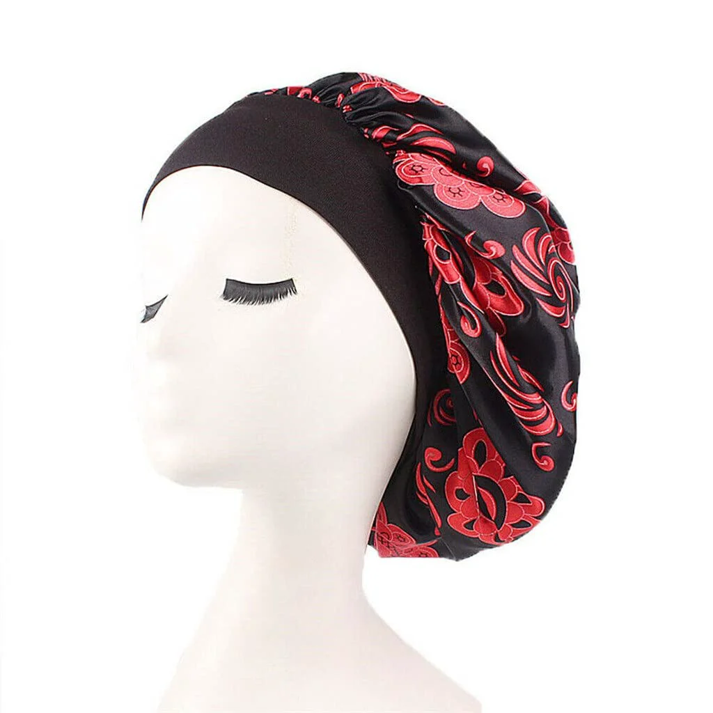 Outstanding 3UOOWWFA Sleep Cap Silk Sleep Cap Hair Hat Head Cover Satin Wide Adjustable Elastic Band F Size D One Size Certified