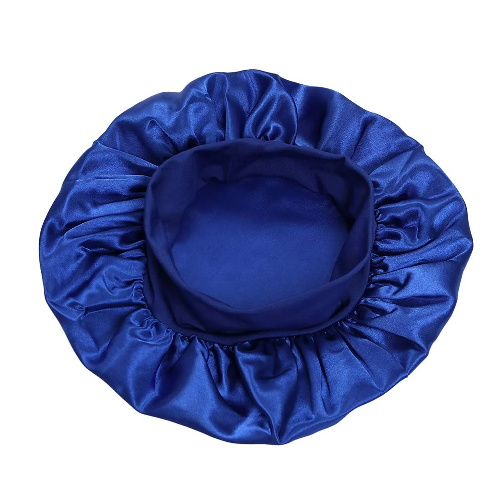 Comfortable AKOAK 1 Pack Wide-Brimmed High-Elastic Headband Nightcap Ladies Bathing Chemotherapy Cap Hair Care Hat Blue Premium