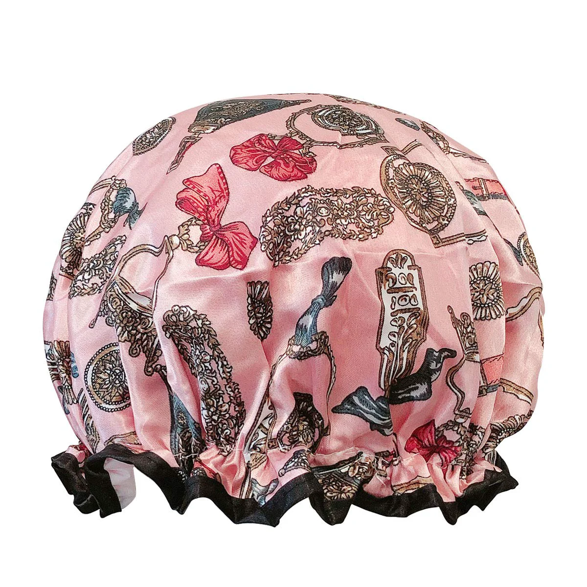 Luxury allydrew Wild Side Reusable Women's Waterproof Shower Caps for Long Hair Pink Keychains Clean