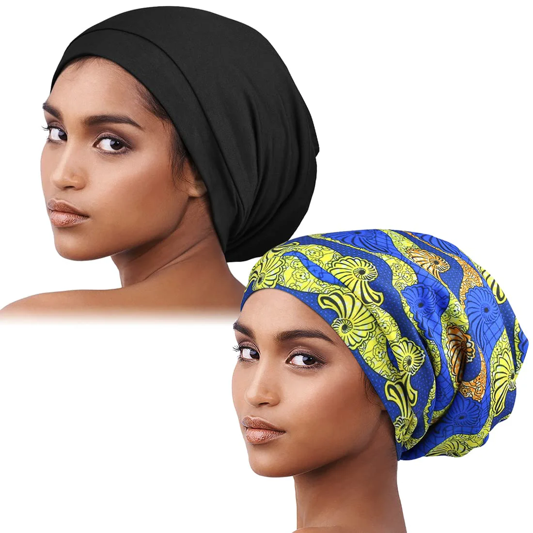 Green Curly Hair Head Wrap for Sleeping Women Satin Scarf Turban Responsible