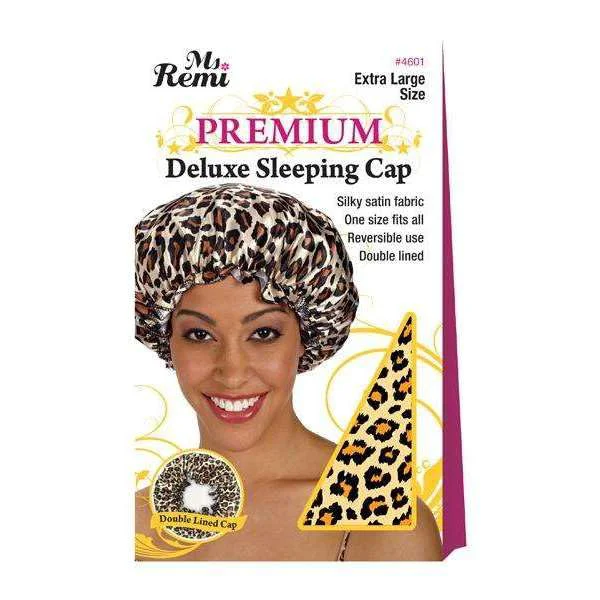 Modern Annie Premium Deluxe Sleeping Cap Leopard Pattern Universal Size Extra Large Size 4601 Functional
