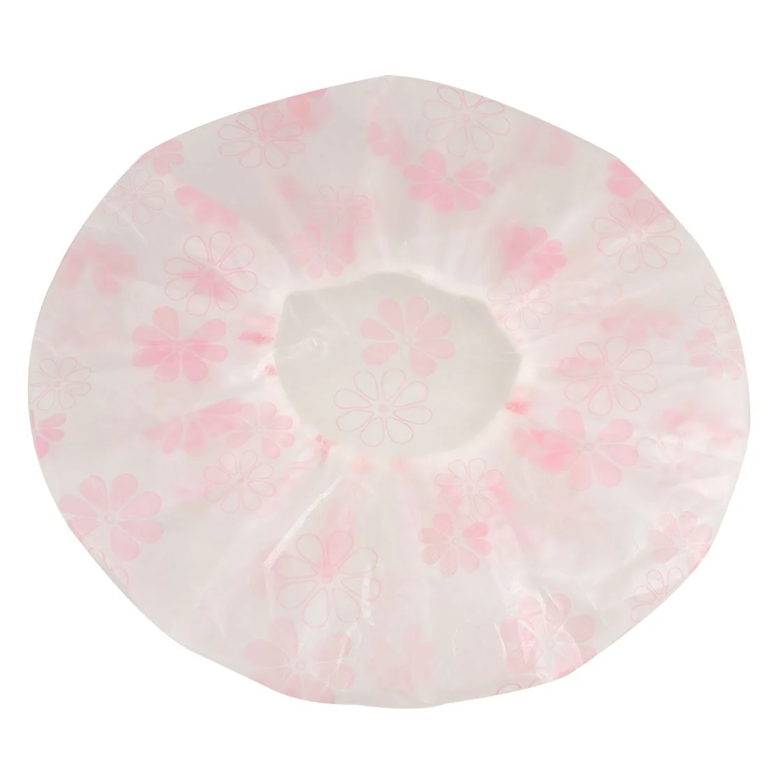 Convenient Ruilogod Lady Woman Pink Flowers Print Hair Saloon Shower Bath Cap Clear White id d97 71f 575 fdf eeb Solid