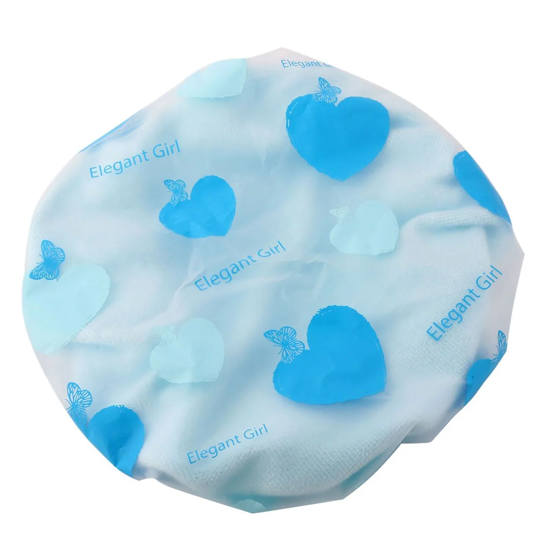 Relaxed Ruilogod Microfiber Heart Pattern Women Hair Protector Water Resistant Elastic Spa Shower Cap id 9e1 9cb 11e f65 da9 Fast