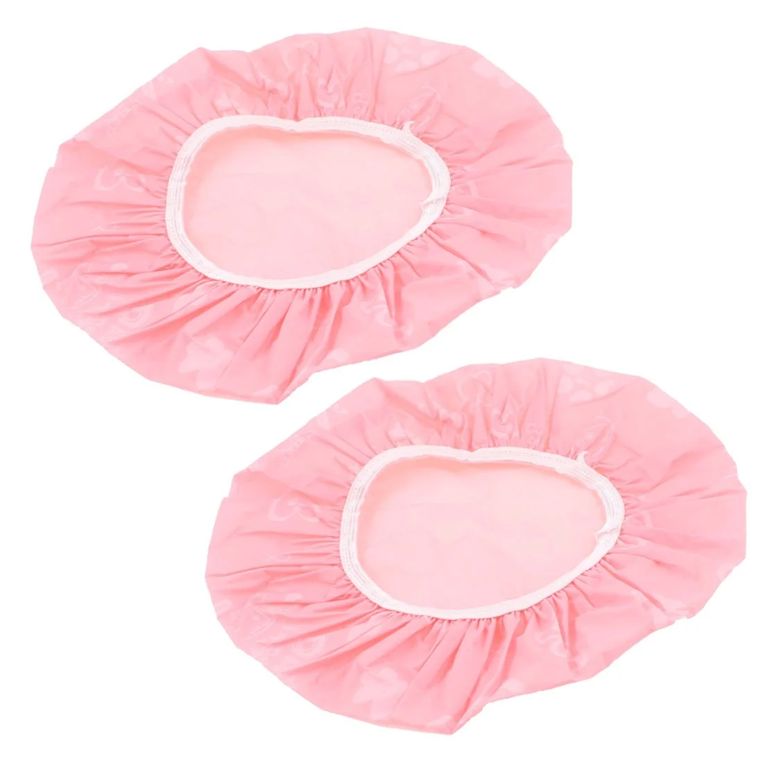 Durable Ruilogod Cartoon Pattern Water Resistant Pink Elastic Band Shower Cap Hat 2 Pcs id a87 705 036 670 880 Recyclable