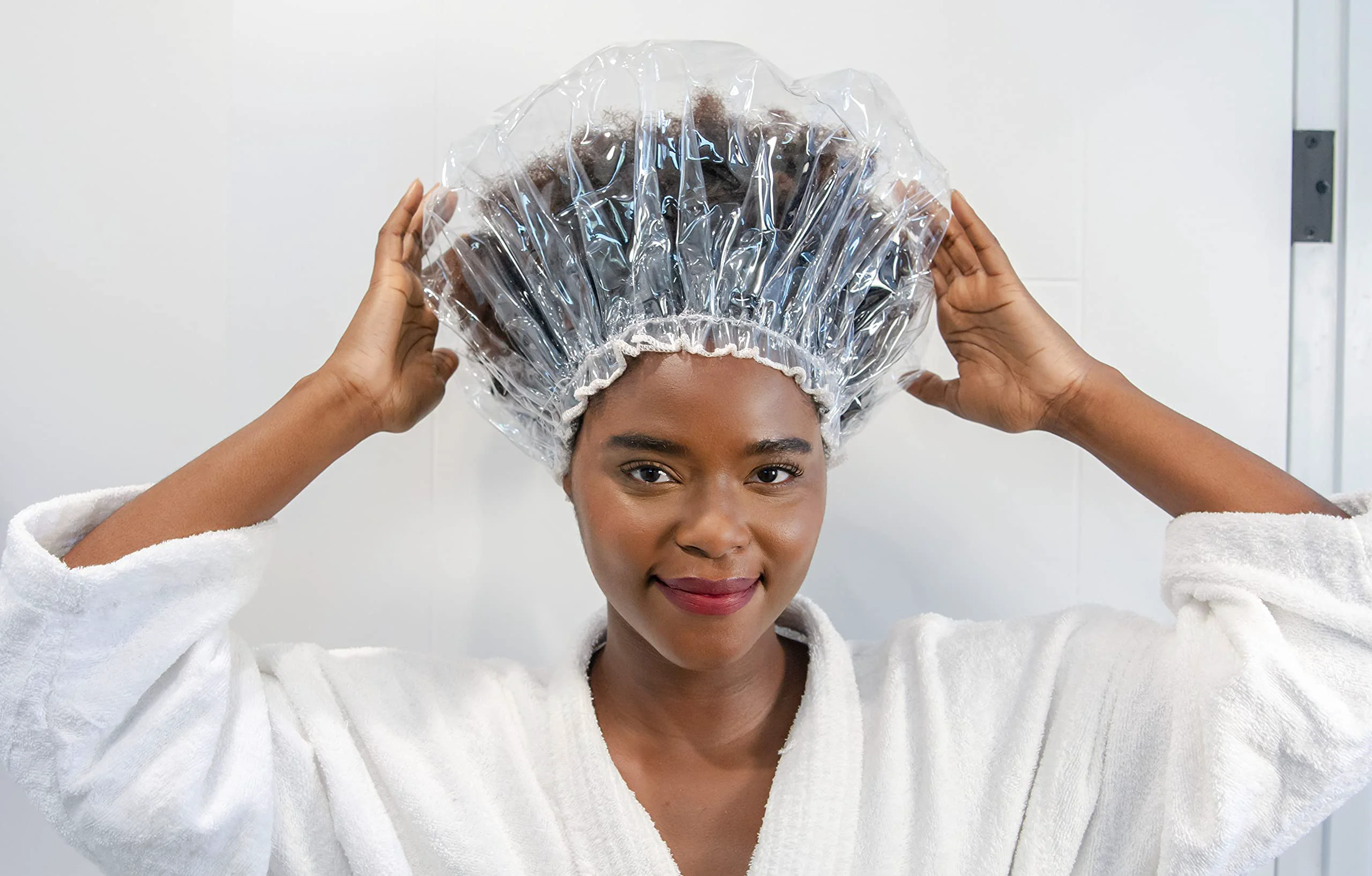 Fast SuperCrownz Shower Cap Contains Larger Hairstyles Braids Dreadlocks Afros or Rollers Top-Quality