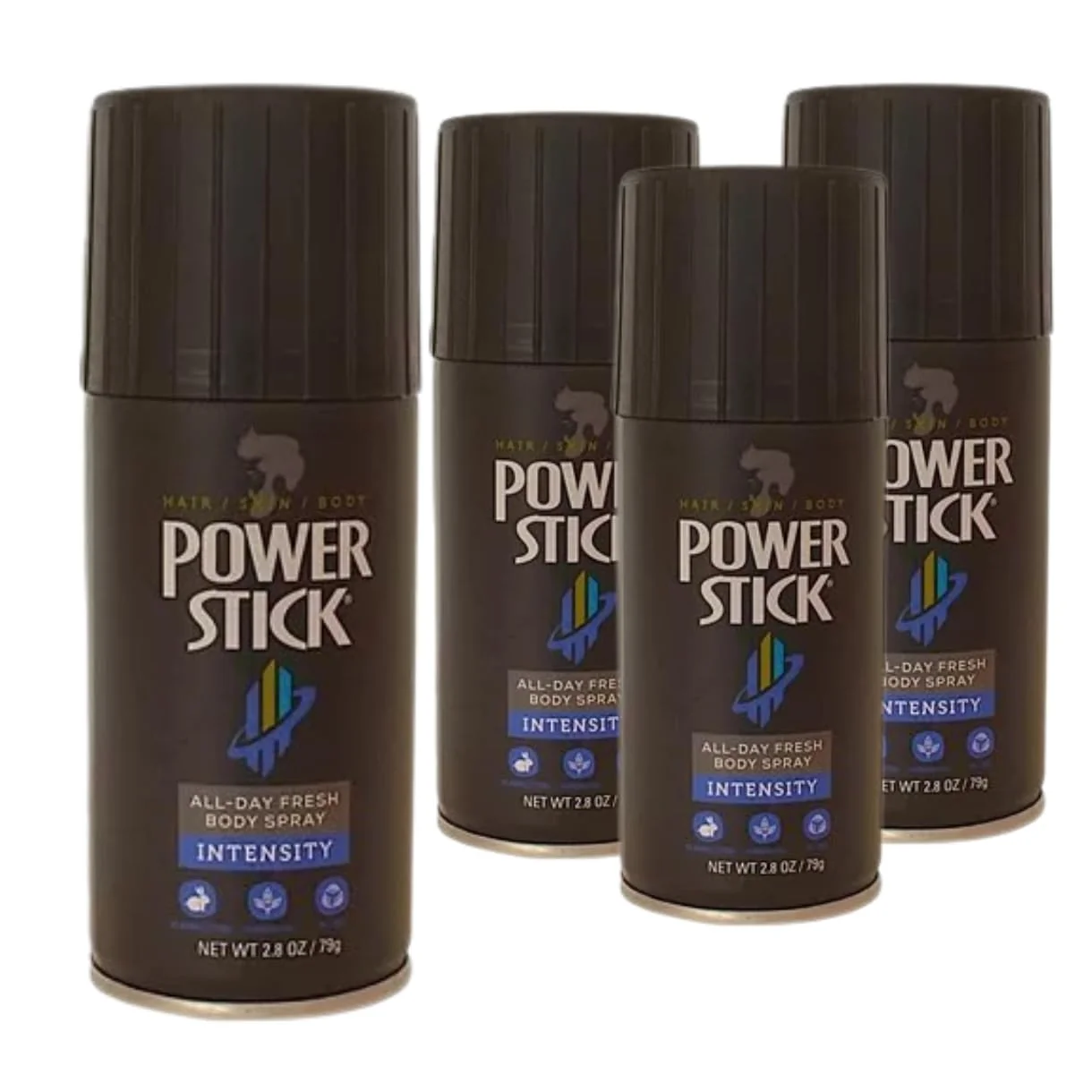 Easy-to-Use Power Stick Intensity Deodorant Body Spray for Men 2.8 Ounce Green